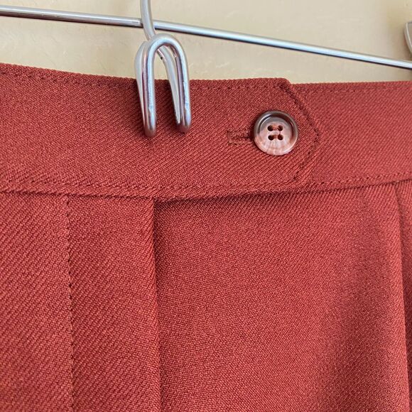 NWT Deadstock VTG Sears Fashion Place Size L Burnt Dark Orange Mod Skirt Pockets - Picture 3 of 8